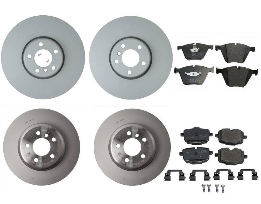 BMW Brake Kit - Pads and Rotors Front &  Rear (374mm/345mm)